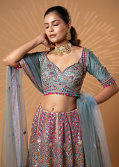 Vintage Mauve Trail Lehenga