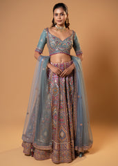 Vintage Mauve Trail Lehenga