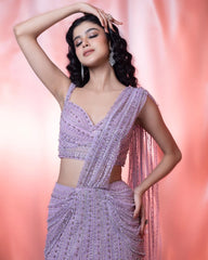 Baby Pink Saree