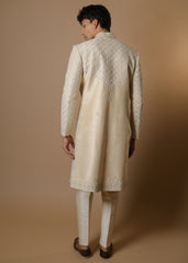 Golden Majesty Embroidered Sherwani Set