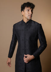 Ebony Heritage Handcrafted Sherwani Set