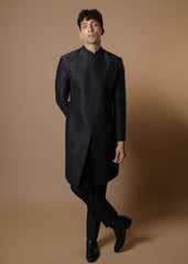 Ebony Heritage Handcrafted Sherwani Set