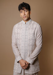 Vintage Charm Koti & Kurta Set with Trousers