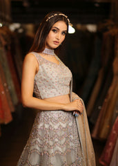 Pale Blue Archaic Lehenga Set