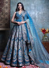 Blue Silk Lehenga