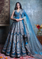 Blue Silk Lehenga