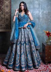Blue Silk Lehenga