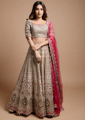 Antique Gold Bridal Lehenga Set