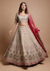 Antique Gold Bridal Lehenga Set