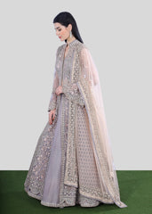 Dusky Violet Bridal Anarkali Lehenga Set