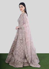 Blush Mughal Embroidered Bridal Kurta Lehenga Set