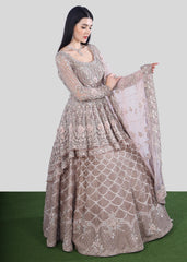 Blush Mughal Embroidered Bridal Kurta Lehenga Set