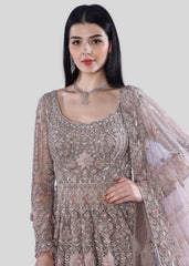 Blush Mughal Embroidered Bridal Kurta Lehenga Set