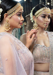 Lilac Archaic Embroidered Lehenga Set