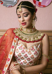 Nyra Bannerjee - Cream Floral Lehenga Set