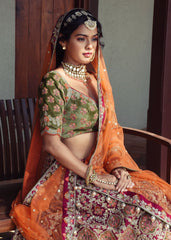 Sonya - Magenta Forest Lehenga Set