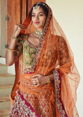 Sonya - Magenta Forest Lehenga Set