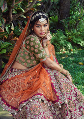 Sonya - Magenta Forest Lehenga Set