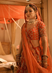 Jasmin Bhasin - Classic Red Bridal Lehenga Set