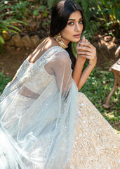 Beige And Mint Arabesque Lehenga Set