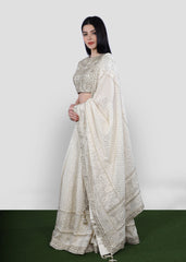 Ivory Gold Chikankari Lehenga Set