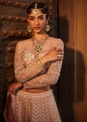 Peach Ghagra Choli