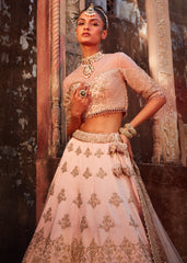 Ivory Raw Silk Lehenga