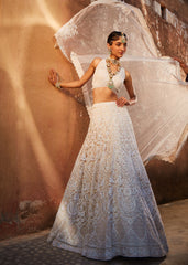 White Organza Lehenga