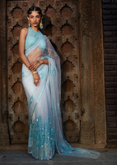 Aqua Silk Saree