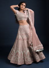 Copper Ice Lehenga Set