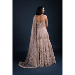 Blush Peplum Lehenga Set
