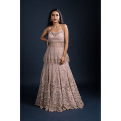Blush Peplum Lehenga Set