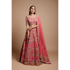 Pink Mughal Lehenga Set