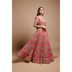Pink Mughal Lehenga Set