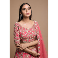 Pink Mughal Lehenga Set