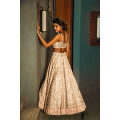 Pale Blush Studded Lehenga Set
