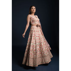 Blush Floral Lehenga Set