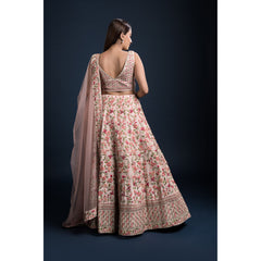 Blush Floral Lehenga Set