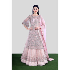 Pastel Pink Kurta Lehenga Persian Set