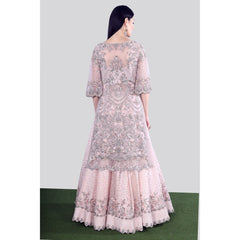 Pastel Pink Kurta Lehenga Persian Set