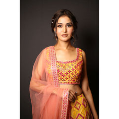 Sunshine Yellow Multi-Colored Lehenga Set