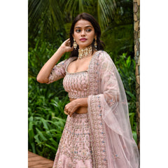 Old Rose Pink Lehenga Set