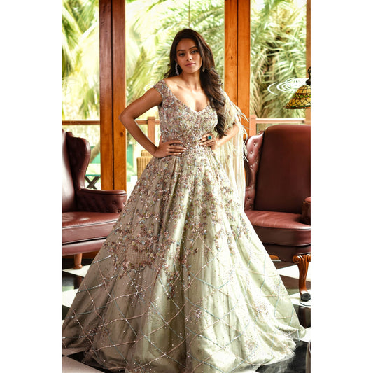 Sage Green Princess Gown