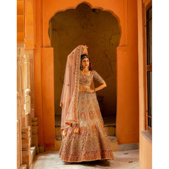 Pink Applique Lehenga