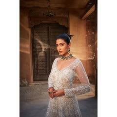 White Gharar Kurta Set