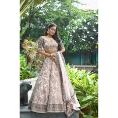 Blush Pink Vintage Lehenga Set