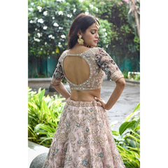 Blush Pink Vintage Lehenga Set