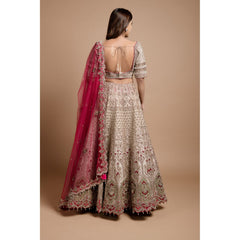 Antique Gold Bridal Lehenga Set