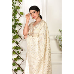 Off-White Benarasi Brocade Sharara Set