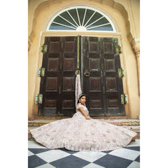 Princess Peach Off Shoulder Lehenga Set